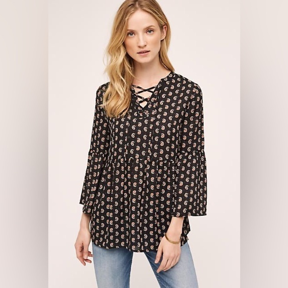 Anthropologie ~Sunday‎ in Brooklyn Leucate Peplum Top Medium